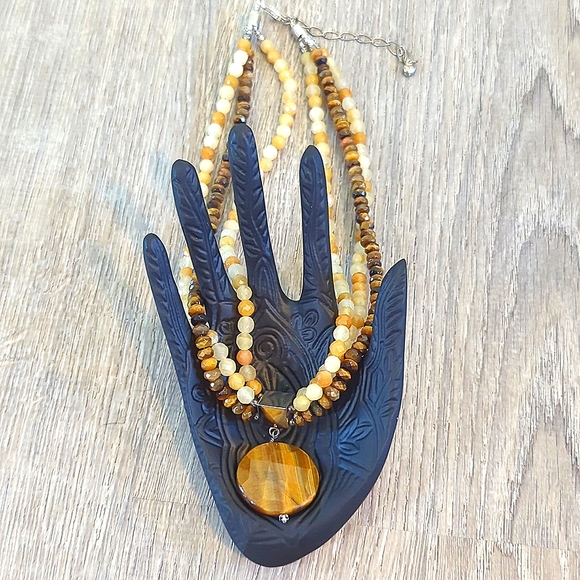 Jay King DTR Tigers Eye & Yellow Jasper Sterling Silver - EUC - Picture 4 of 10